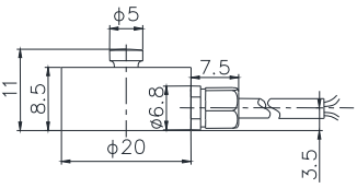 微型压力传感器CAZF-Y20尺寸图1