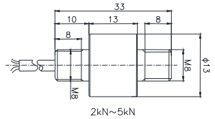 微型拉压力传感器CAZF-LY13B尺寸图2