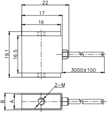 微型拉压力传感器CAZF-LS19.1尺寸图2