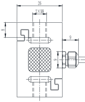 S型拉压力传感器CAZF-LS40尺寸图 S型拉压力传感器CAZF-LS40尺寸图