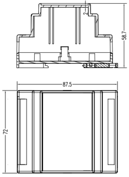 CAZT-R4四通道数字变送器外形尺寸图