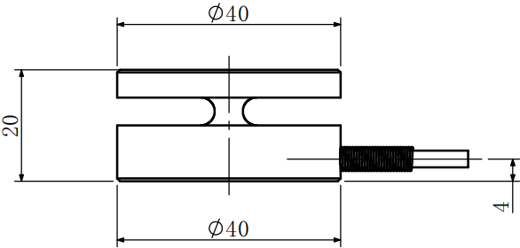 平面压力传感器CAZF-Y40尺寸图2