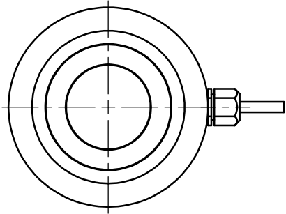 中空压力传感器CAZF-Y75.7外形尺寸图