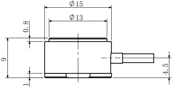 微型拉压力传感器CAZF-LY15尺寸图1