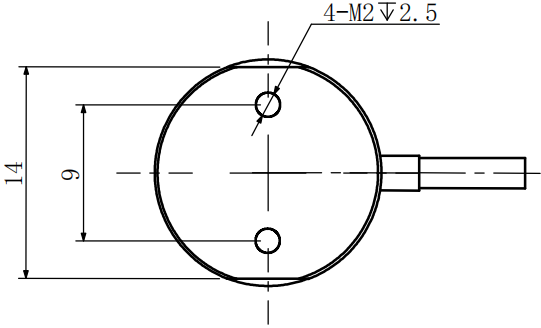 微型拉压力传感器CAZF-LY15尺寸图2