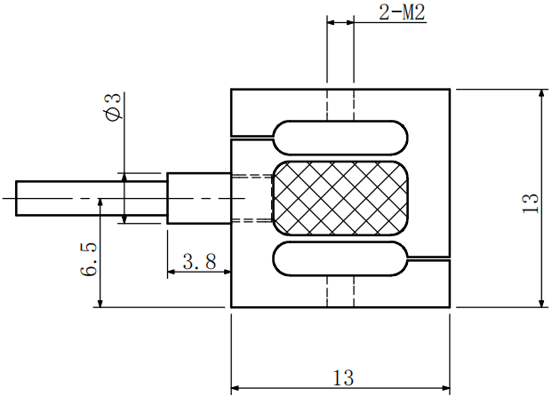 微型拉压力传感器CAZF-LS13尺寸图1