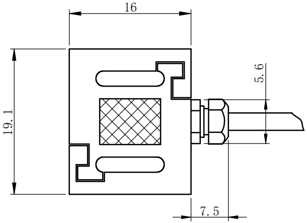 微型拉压力传感器CAZF-LS19.1外形尺寸图1