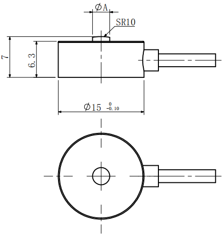 微型压力传感器CAZF-Y15尺寸图