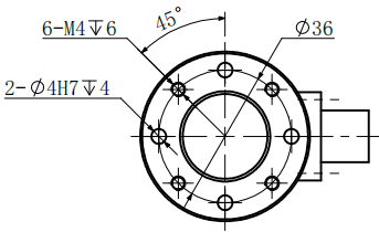 CAZF-3D46三维力传感器外形尺寸图1