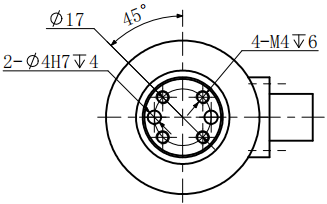 CAZF-3D46三维力传感器外形尺寸图3