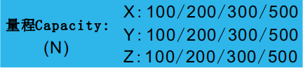 CAZF-3D60三维力传感器量程图