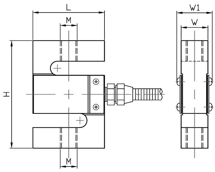 拉压力传感器CAZF-LS63.5尺寸图1